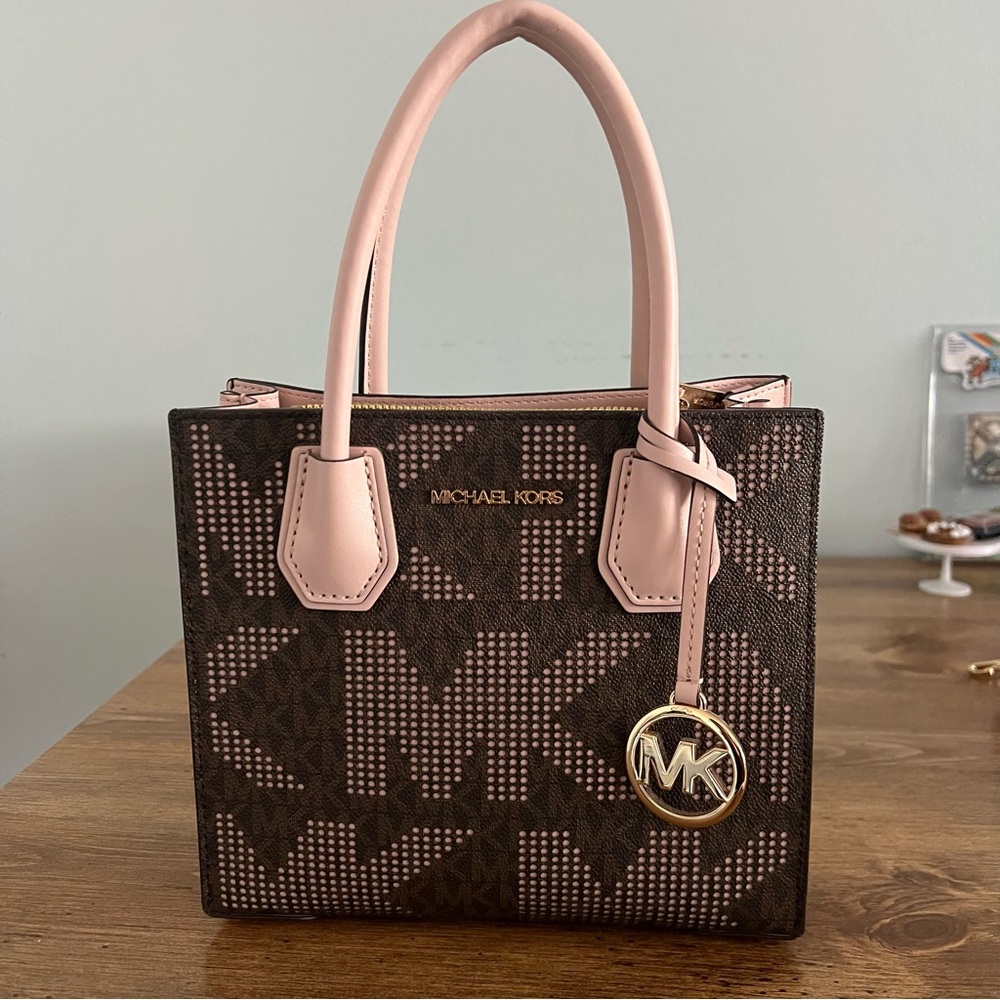 Michael Kors Brown and Pink Women's Satchel
